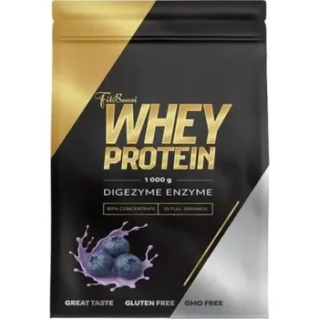 Protein FitBoom Whey Protein 80 % 1000 g - borůvka + Sleva 3 % pro registrované