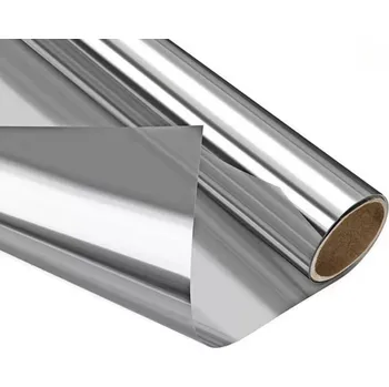 Okenní dekorace Okenní fólie zrcadlová 80 × 100 cm, světlá modro-stříbrná