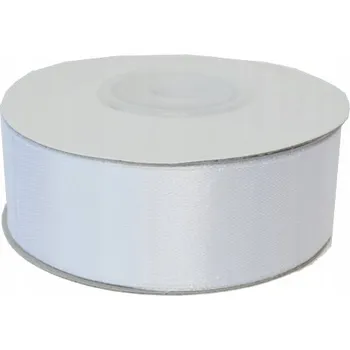 Stuha SATÉNOVÁ STUHA DEKORAČNÍ 25 MM x 25 Y BÍLÁ