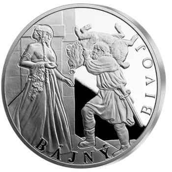 Sběratelství Bájný Bivoj, stříbrná pamětní ražba, Proof