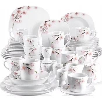 Talíř Jídelní servis VEWEET ANNIE porcelánová sada nádobí pro 12 osob / 100 dílů