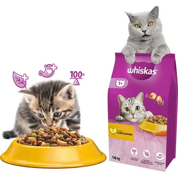 Krmivo pro kočku WHISKAS Junior suché krmivo pro koťata s kuřecím masem 14 kg