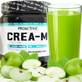 Kreatin Kreatin monohydrát kreatinu síla výkon ProActive Crea M 500g ZELENÉ JABLKO