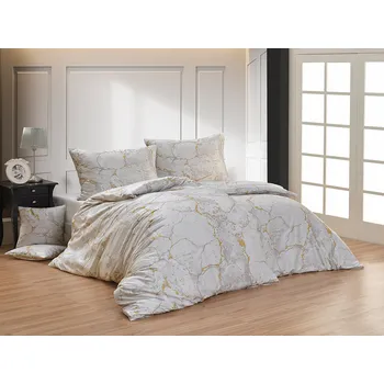 Povlečení Matějovský Emerlis White Bavlněný satén digitál povlak 50/70