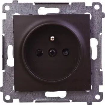 Elektrická zásuvka Elektrická Zásuvka Kontakt-simon hnědá
