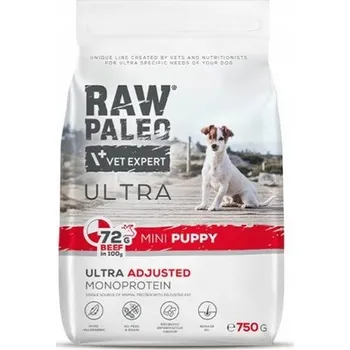 Krmivo pro psa Suché krmivo pro štěňata VetExpert Raw Paleo Ultra Hovězí Mini Puppy 750g