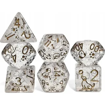 Příslušenství k deskovým hrám BALTO SADA 7 AKRYLOVÝCH KOSTEK PRO RPG HRY