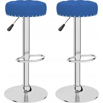 Barová židle Modré barové stoličky s nastavitelnou výškou, 38,5 x 38,5 x (63-83) cm