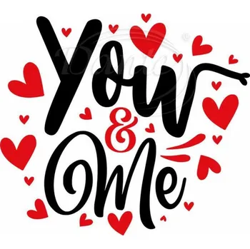 Textilní nažehlovací páska Dante Nažehlovačka YOU & ME - 6 x 5 cm