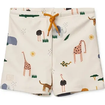 Chlapecké kraťasy Dětské plavkové šortky Liewood Otto Printed Swim Pants LW19986 béžová 08X, vel. 110