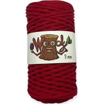 Příze Woody 3 mm – Červená (100m)