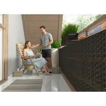 Balkonová ratanová zástěna MALMO, mix hnědá, výška 90 cm šířka různé rozměry 1300 g/m2 MyBestHome Rozměr: 90x200 cm