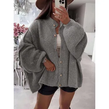 Dámský svetr SHEIN ŠEDÝ OVERSIZE KARDIGAN (L)