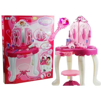 Toaletní stolek Mamido Princeznovský toaletní stolek s hůlkou růžový