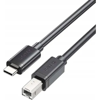 Datový kabel Unitek kabel pro tiskárnu USB-C na USB-B 2.0 černý 5m