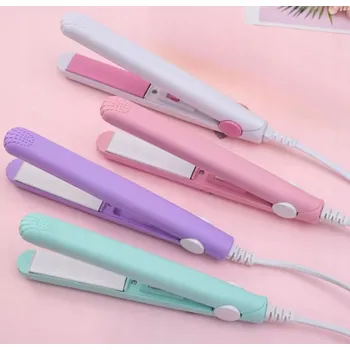 Žehlička na vlasy Różowa Mini Prostownica 2W1 Turystyczna Kompaktní Na Cesty Mix Barev