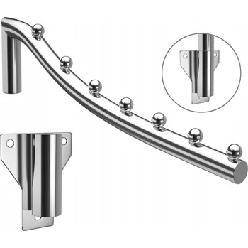 Věšák SKŁADANY WIESZAK NA OBLEČENÍ 40 CM, NEREZOVÁ OCEL, DO KOUPELNY, KUCHYNĚ
