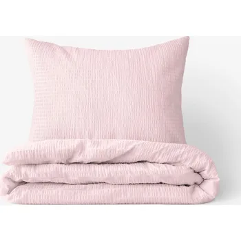 Povlečení Krepové povlečení - pudrově růžové 140 x 200 a 70 x 90 cm