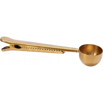 Příbor Smukee Kuchyňská lžička s klipem Nerezová ocel Zlatá