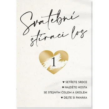 Svatební dekorace Svatební stírací los 348