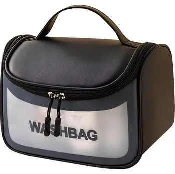 Camerazar Velká průhledná voděodolná kosmetická taštička na zavěšení