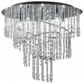 Kulatý Stropní Svítidlo Zuma Line 45 x 45 cm stříbrná