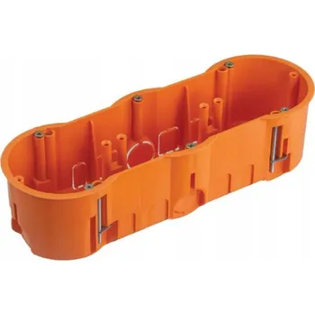 Elektroinstalační krabice Trojitá hluboká krabice do sádrokartonu se šrouby Pawbol