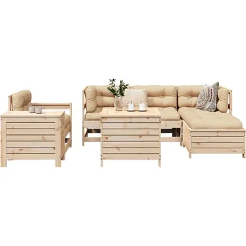 Zahradní nábytek vidaXL 7dílná zahradní sedací souprava impregnovaná borovice [3250531] Barva: Přírodní borovice