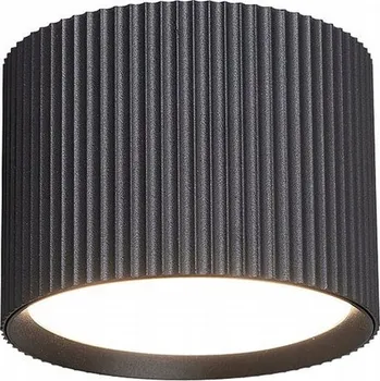 Stropní svítidlo stropní svítidlo bodové tuba GISE černé rýhované vyměnitelná LED žárovka