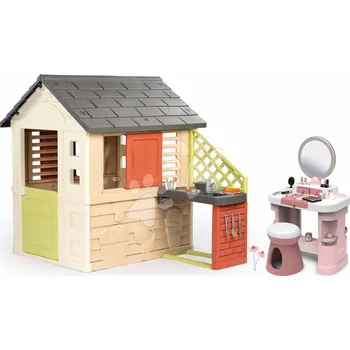 Dětská kuchyňka Set kosmetický stolek u domečku My Beauty Dressing Table Smoby s kuchyňkou a elektronickým zvonkem