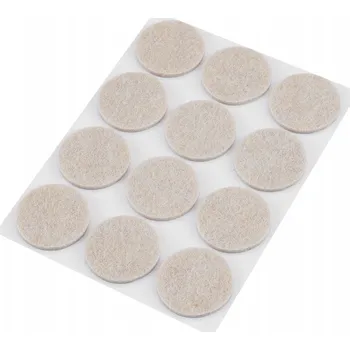 Podložka pod nábytek Samolepicí plstěné podložky, světle hnědé, 28 mm, 12 ks