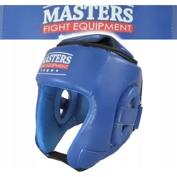 Chránič hlavy na box a bojový sport Boxerská helma chránič hlavy Masters KTOP-PU (SCHVÁLENO WAKO) modrá M
