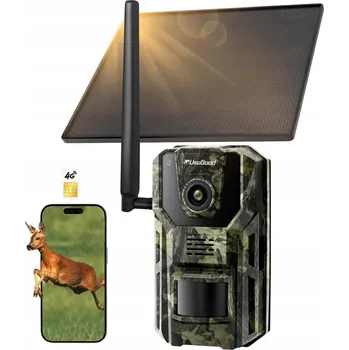 IP kamera FOTOPAST / KAMERA DO LESA 2K 4G LTE SIM FHD SOLÁRNÍ NAPÁJENÍ + BATERIE + APLIKACE + 32GB KARTA