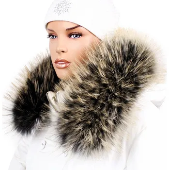 Kožešinový lem na kapuci - límec mývalovec arctic snowtop M 31/23 (70 cm)