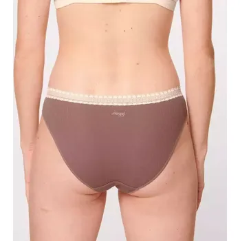 Kalhotky sloggi GO Ribbed R Tai C2P světlá kombinace hnědé (M003) 000L