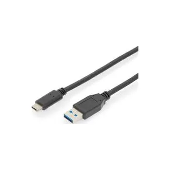 Datový kabel Digitus Připojovací kabel USB typu C, typ C na A M/M, 1,0 m, všechny funkce, Gen2, 3A, 10 GB, verze 3.1, CE, bl