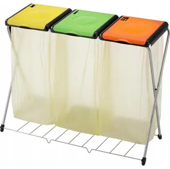 Odpadkový koš Stojan a rám na pytle pro třídění plastů Gimi 360 l, vícebarevný
