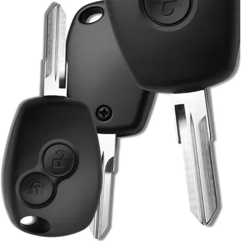 Camerazar Pouzdro dálkového ovladače s klíčem 2 tlačítka pro Dacia Sandero Logan Duster Renault Clio 3 Kangoo Master