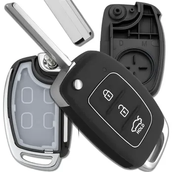Camerazar Kryt klíče Hyundai Solaris ix35 ix45 Elantra Santa Fe Verna 3 tlačítka