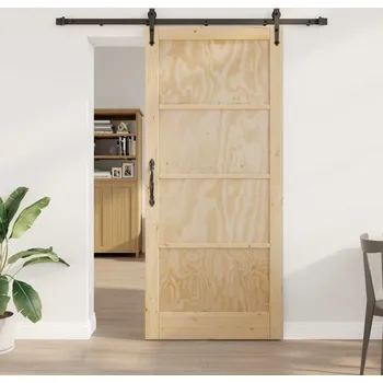 Interiérové dveře vidaXL Posuvné dveře ORKDAL Hnědá 93 x 211 cm Masivní borové dřevo [3333684]