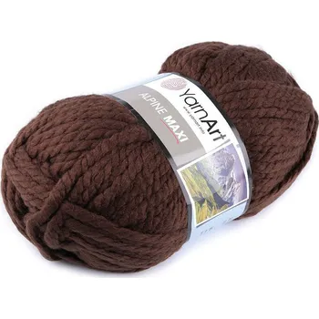 Pletací příze Alpine maxi 250 g, barva 17 (663) hnědá