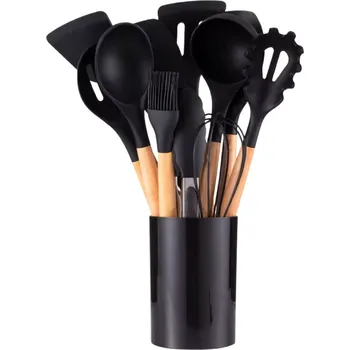 Sada kuchyňského náčiní Sada kuchyňského náčiní 12 ks – černá, mini