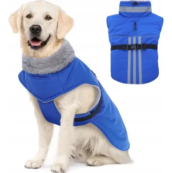 Obleček pro psa Zimní bunda pro psa zateplená s límcem voděodolná reflexní XL