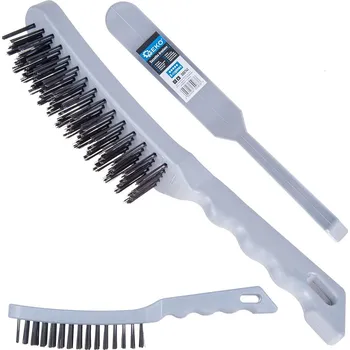 Drátěný kartáč Kartáč ocelový, 5 řad, plastový, Geko G00741