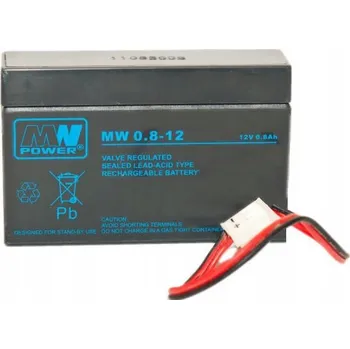Motobaterie Akumulátor AGM 12V 0.8Ah MW 0.8-12 pro pokladny a automatizaci