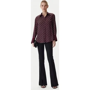 Pánská móda Guess Košile W4YH47 WF1T2 Bordó Regular Fit XXL