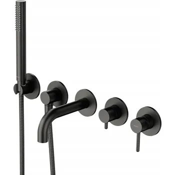 Vodovodní baterie Omnires Y podomítková vanová baterie 5-otvorová grafit kartáčovaný