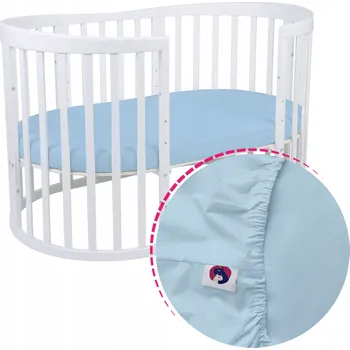 Prostěradlo Prostěradlo do postýlky Waldin OVÁLNÉ 123x73 Rostoucí postýlka Bavlna Barvy