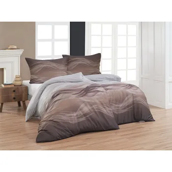 Povlečení Matějovský Marni Brown Bavlněný satén digitál povlak 50/70