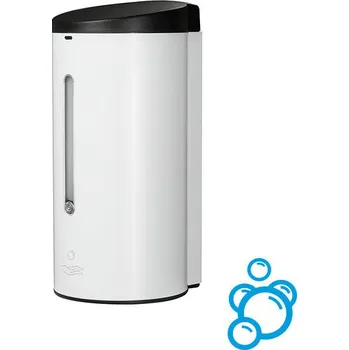 Dávkovač mýdla Bílý kovový bezdotykový dávkovač mýdla (pěna) Donner ROUND - objem 700 ml